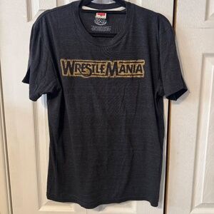 WrestleMania Short Sleeve Charcoal Grey T-Shirt - Tagged Size Large - Homage Tag